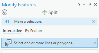 Select one or more lines or polygons in the Modify Features pane