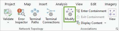 Modify button on the ribbon