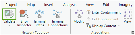 Validate button on the ribbon