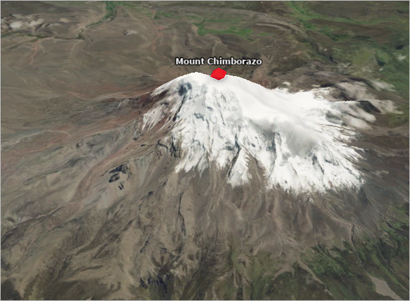 Label and symbol formatted for Mount Chimborazo.