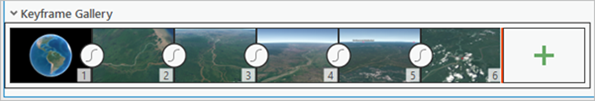 Keyframes for the river journey from the Orinoco River to the Casiquiare Canal in the Animation Timeline pane