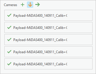 Camera IDs with green check marks