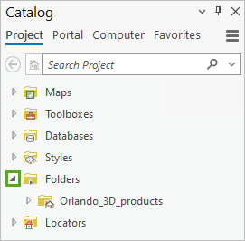 Expand button for Folders