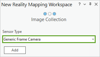 Sensor Type with Generic Frame Camera selected