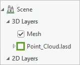 Point_Cloud.lasd layer turned off