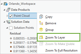 Zoom To Layer menu option