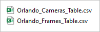Contents of the Frames folder