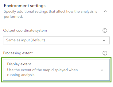 Processing extent parameter set to Display extent