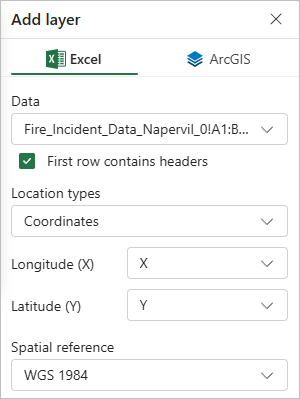 Add layer tool parameters