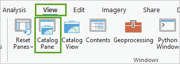 Catalog Pane button