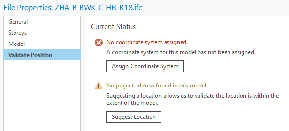 Validate Position tab