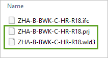 Newly created .prj and .wld3 auxiliary files