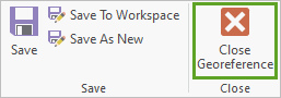 Close Georeference button