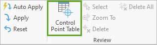 Control Point Table button
