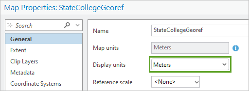 Meters chosen for Display units