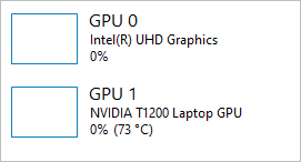 Two GPUs listed