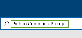 Search for Python Command Prompt.