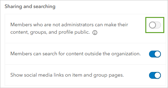 Turn off the ability for members to make content, groups, and profile public.
