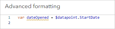 The dateOpened variable defined.