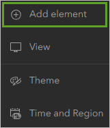 Add element on the dashboard toolbar