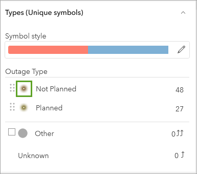 Symbol for Not Planned