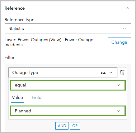 Reference filter