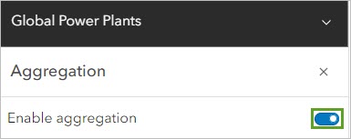 Enable clustering slider button