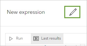 New expression Edit button