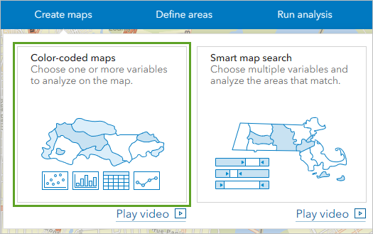 Color-coded maps option