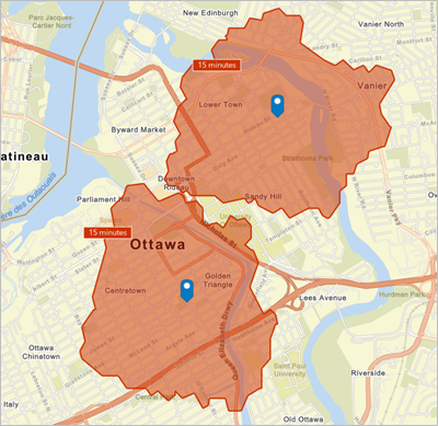 Map with both sites
