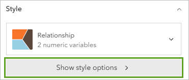 Show style options button