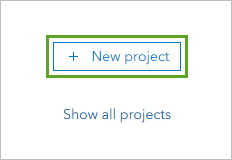 New project button