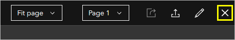 Close button