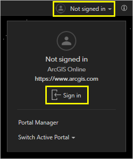 Sign in for ArcGIS Online