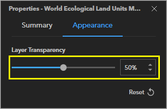 Adjust transparency