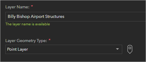 Layer Geometry Type set to Point Layer