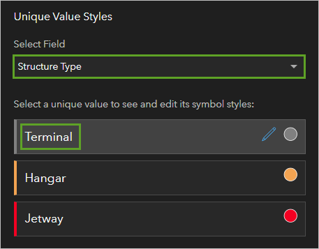 Terminal style selected