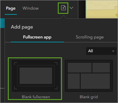 Add page button and Blank fullscreen option