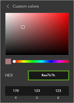 Color set to #aa7b7b