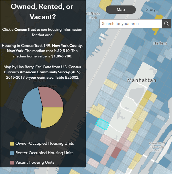 Map page on a medium screen