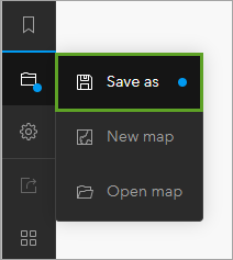 Save and open button and Save button