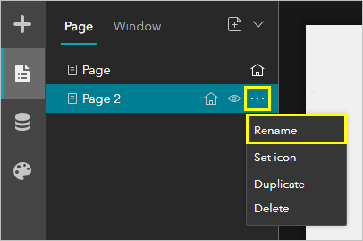 Rename option in More menu for Page 2