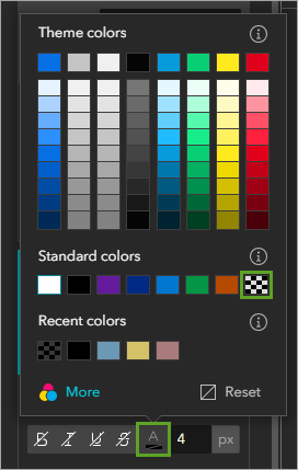 Transparent text color Transparent text color
