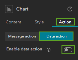 Enable data action turned off