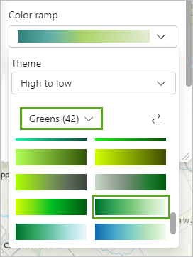 Green 1 selected