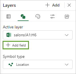 Add field button