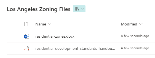 Both residential zoning files in the document library