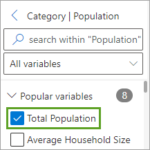 Total Population variable