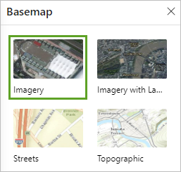 Imagery basemap option