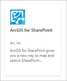 ArcGIS for SharePoint search result